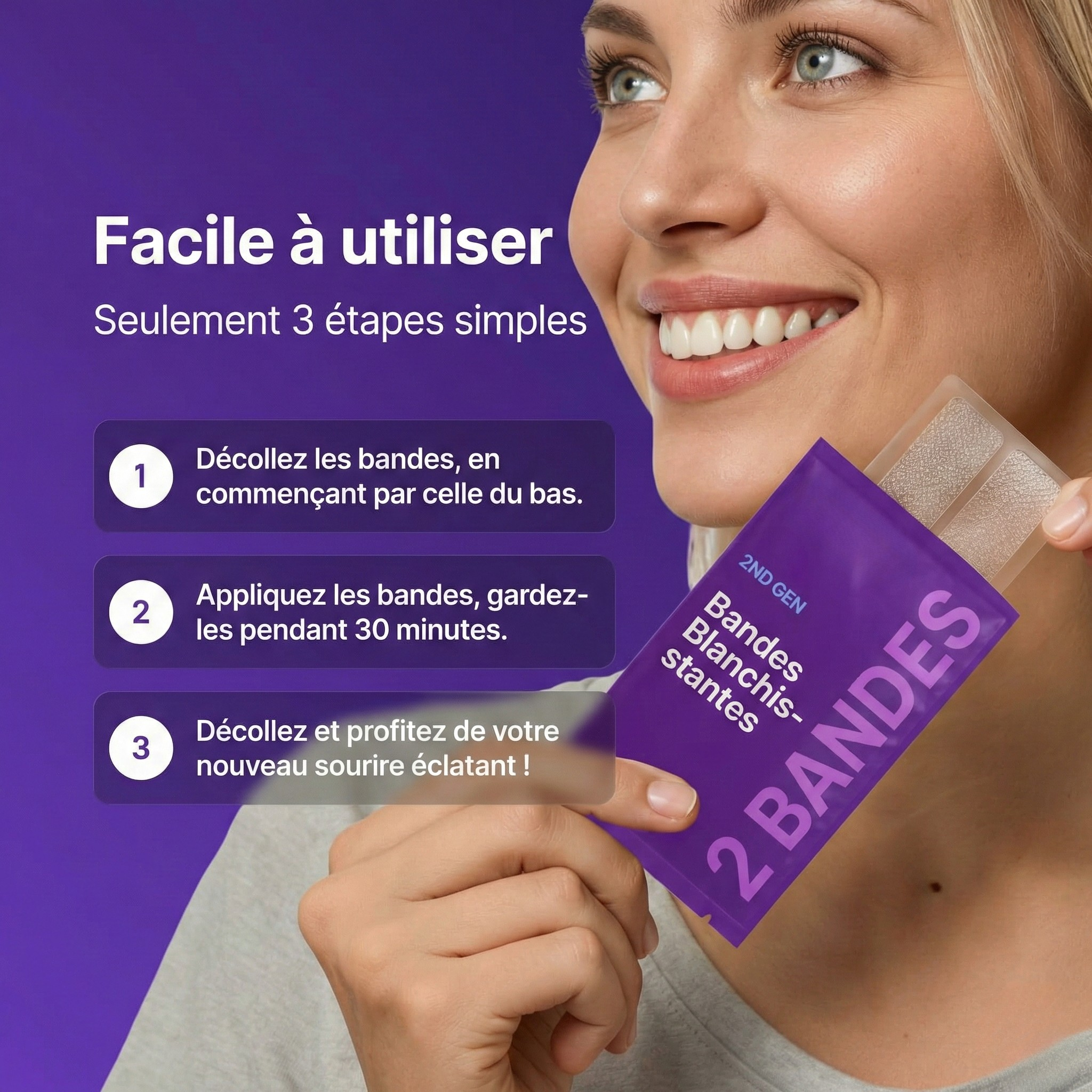 Bandes Blanchissantes Violettes