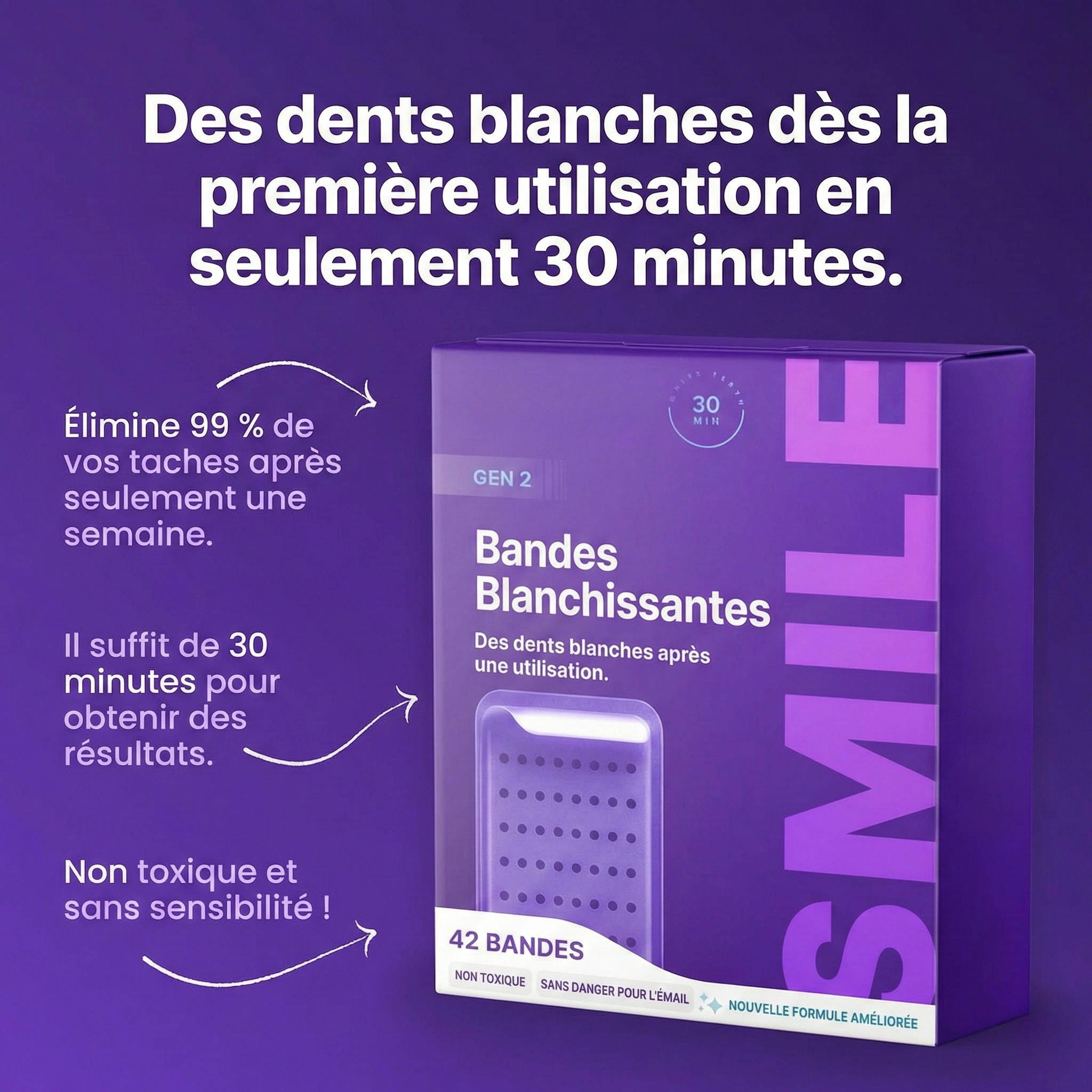 Bandes Blanchissantes Violettes